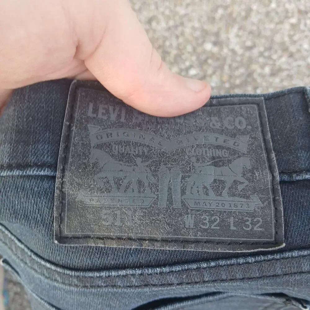 Levis 511 Jeans Mens 32x32 Dark Wash Blue Slim Stretch Tapered Denim Pants